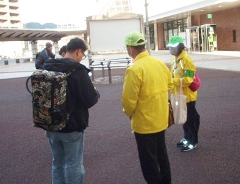 JR東舞鶴駅で自転車の安全利用を呼び掛け