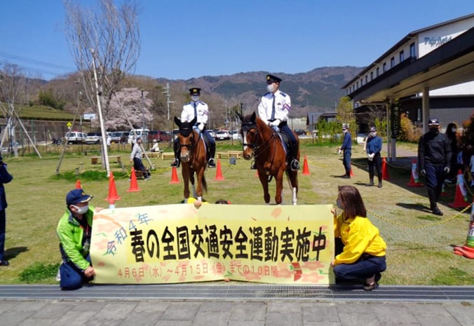 奈良県と合同で春の全国交通安全運動スタート式を開催